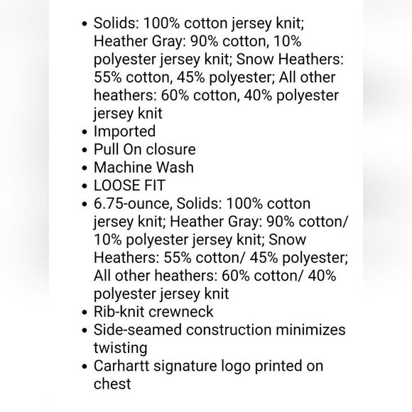 Carhartt Loose Fit Heavyweight S/S Logo Graphic T-Shirt - Picture 3 of 5